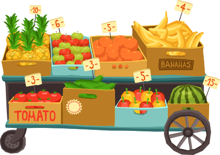 Market Fruit & Veg Trolley
